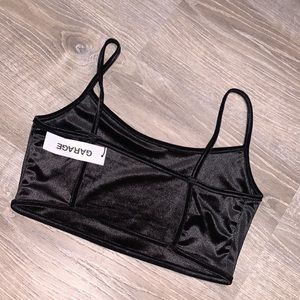 Garage velvet crop top
